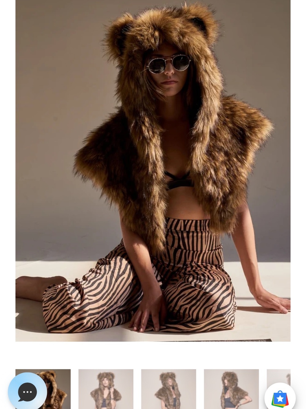 GRIZZLY BEAR COLLECTOR EDITION FAUX FUR SHAWL | WOMEN'S